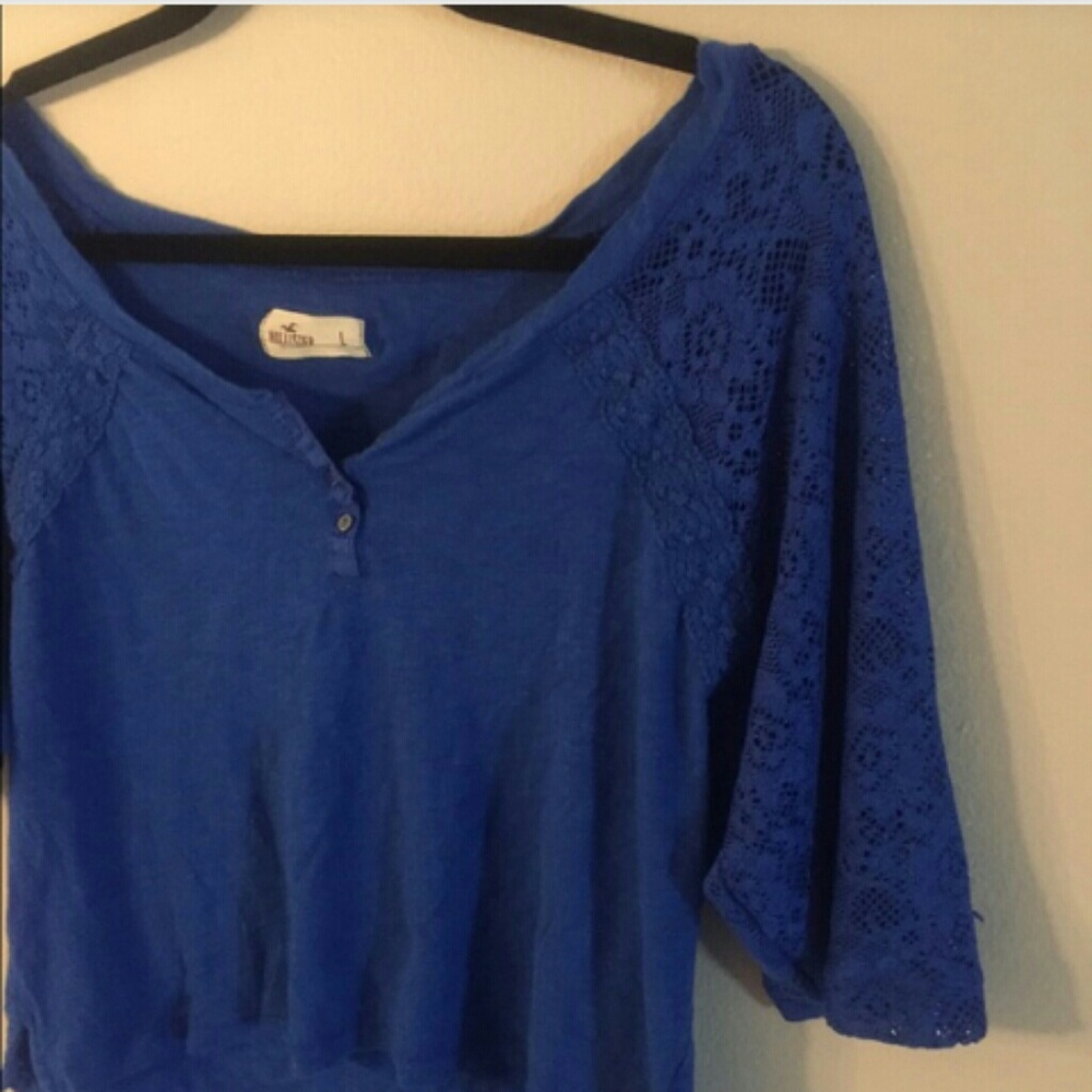 HOLLISTER  lace sleeve shirt